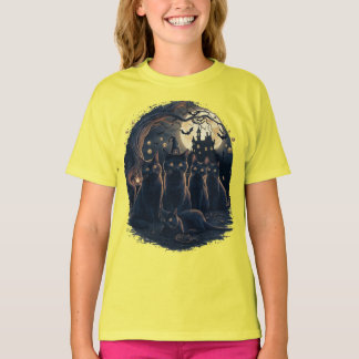 Camiseta Gatos De Halloween - Gatos De Bruxas Loucos