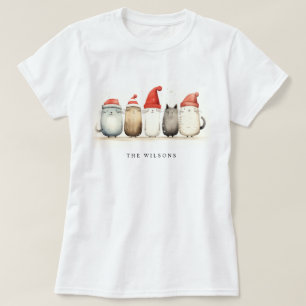 Camiseta Gatos De Inverno Bonitos Fúria E Feliz Natal