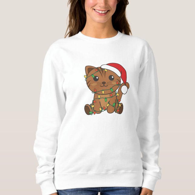 Camiseta Gatos De Inverno De Natal (Frente)