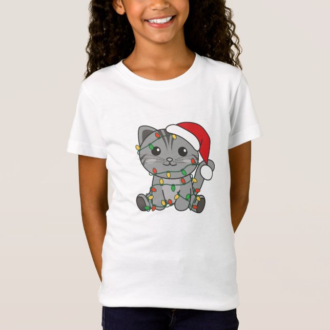 Camiseta Gatos De Inverno De Natal (Frente)