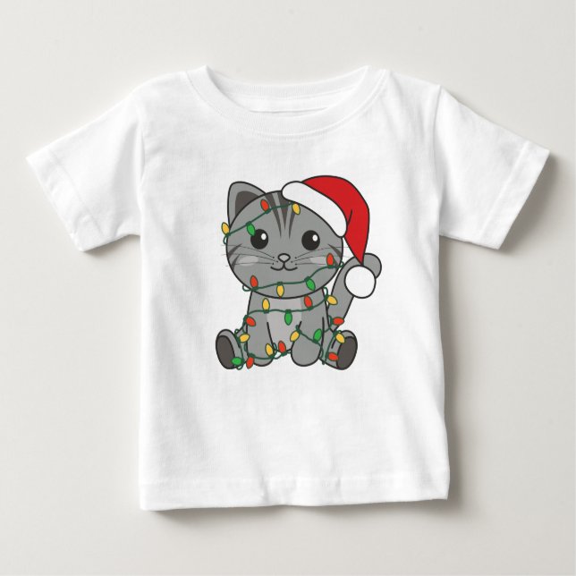 Camiseta Gatos De Inverno De Natal (Frente)