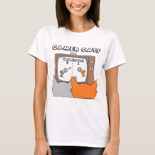 Camiseta "GATOS DE JOGOS RETRÔ" Gatos de Desenho Animado