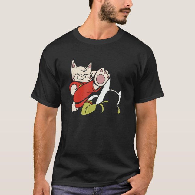 Camiseta Gatos de Karatê Fofos (Frente)