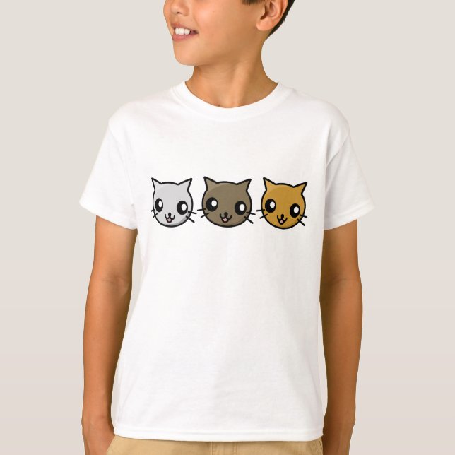 Camiseta Gatos de Kawaii (Frente)