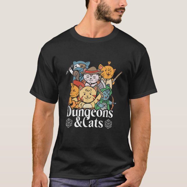Camiseta Gatos de Masmorra (Frente)