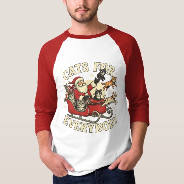 Camiseta Gatos de Natal  (Frente)