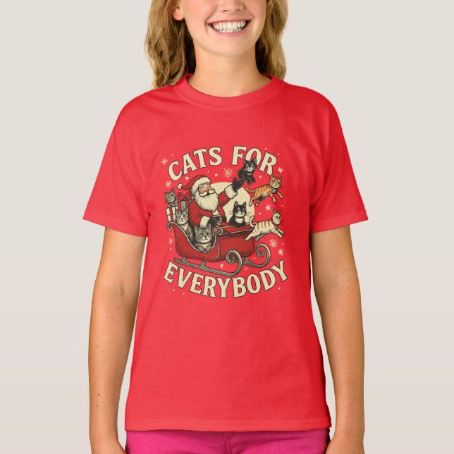 Camiseta Gatos de Natal  (Frente)
