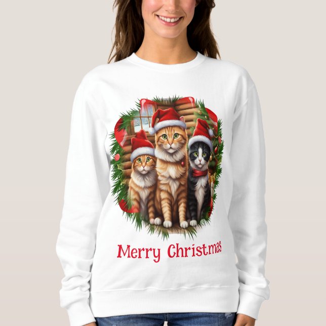 Camiseta Gatos de Natal (Frente)