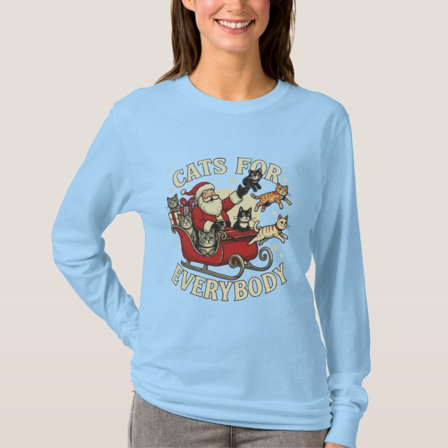 Camiseta Gatos de Natal  (Frente)