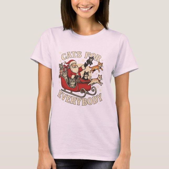 Camiseta Gatos de Natal (Frente)