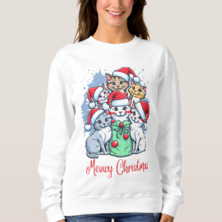 Camiseta Gatos de Natal - Design de Férias Festivas