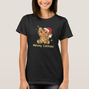 Camiseta Gatos de Natal Gatos Gatos Gafanhotos Gatos Felino