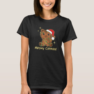 Camiseta Gatos de Natal Gatos Gatos Gafanhotos Gatos Felino