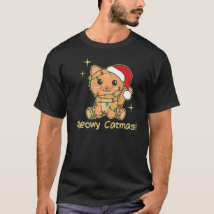 Camiseta Gatos de Natal Gatos Gatos Gafanhotos Gatos Felino