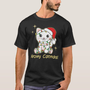 Camiseta Gatos de Natal Gatos Gatos Gafanhotos Gatos Felino
