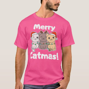 Camiseta Gatos de Natal Gatos Gatos Gelados de Feliz