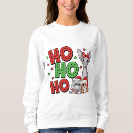 Camiseta Gatos De Natal Ho Ho