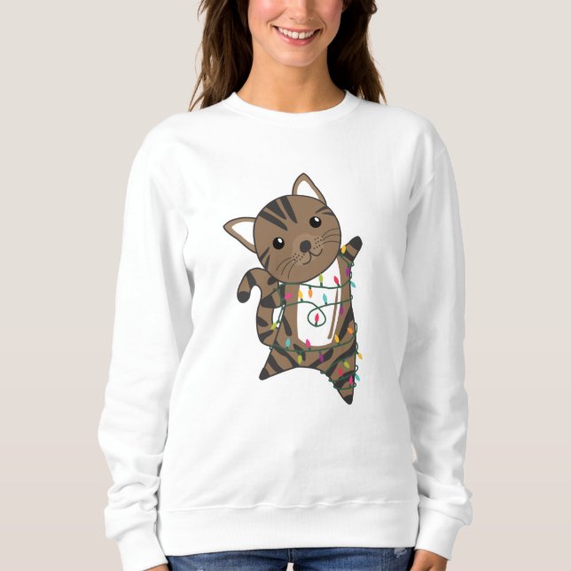 Camiseta Gatos De Noite De Natal (Frente)
