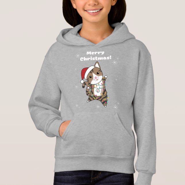 Camiseta Gatos De Noite De Natal (Frente)
