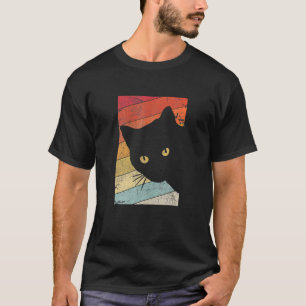 Camiseta Gatos De Olhos Amarelos De Gato Negro Ee