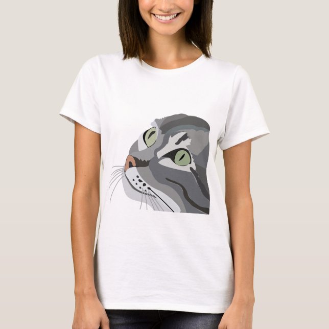 Camiseta Gatos De Olhos Felinos, Animais Cujos (Frente)