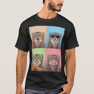 Camiseta Gatos de Pallas Engraçados Gatos de Pallas