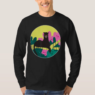 Camiseta Gatos De Pantera Pretos Animais Motif Gatos Grande