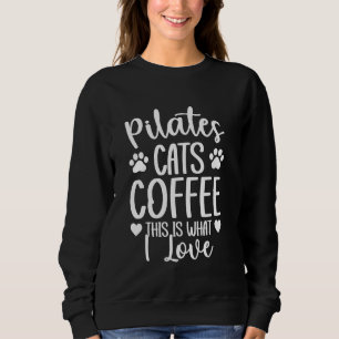 Camiseta Gatos de Pilates Café Isto É O Que Eu Amo - Pilate