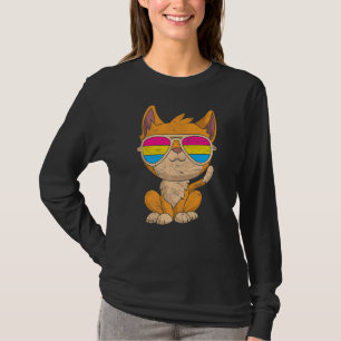 Camiseta Gatos de sol Pansexualidade Sinalizador Lgbt Prior