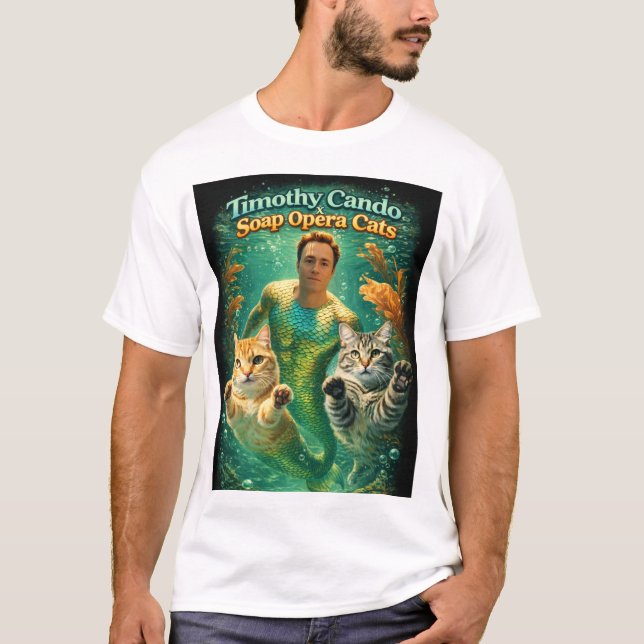 Camiseta Gatos de Telenovela com Timothy Cando (Frente)