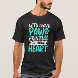 Camiseta Gatos Deixam Marcas de Patas no Seu Coração Gatinh