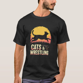 Camiseta Gatos Dinâmicos e Energia de Luta