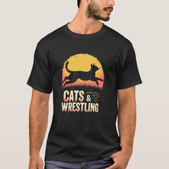 Camiseta Gatos Dinâmicos e Energia de Luta (Frente)