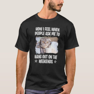 Camiseta Gatos Dizendo Preguiçoso Dizendo Engraçado 15