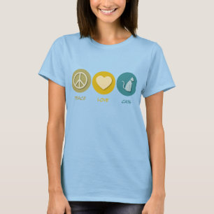 Camiseta Gatos do amor da paz
