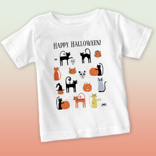 Camiseta Gatos do Dia das Bruxas Cute Spooky
