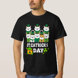 Camiseta Gatos do Dia das Carrapatos de Patrick para toda a