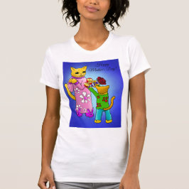 Camiseta Gatos do dia de as mães