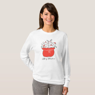 Camiseta Gatos do Feliz Natal em feriados do saco do