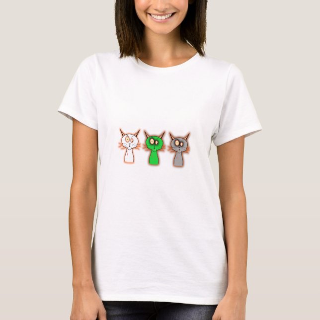 Camiseta Gatos do zombi! (Frente)
