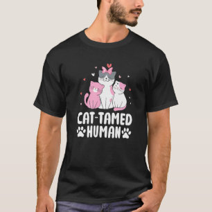 Camiseta Gatos Domesticaram Amigos de Gato do Gatinho Parce