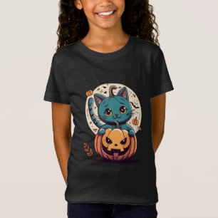 Camiseta Gatos e Abóboras para um Feliz Halloween!