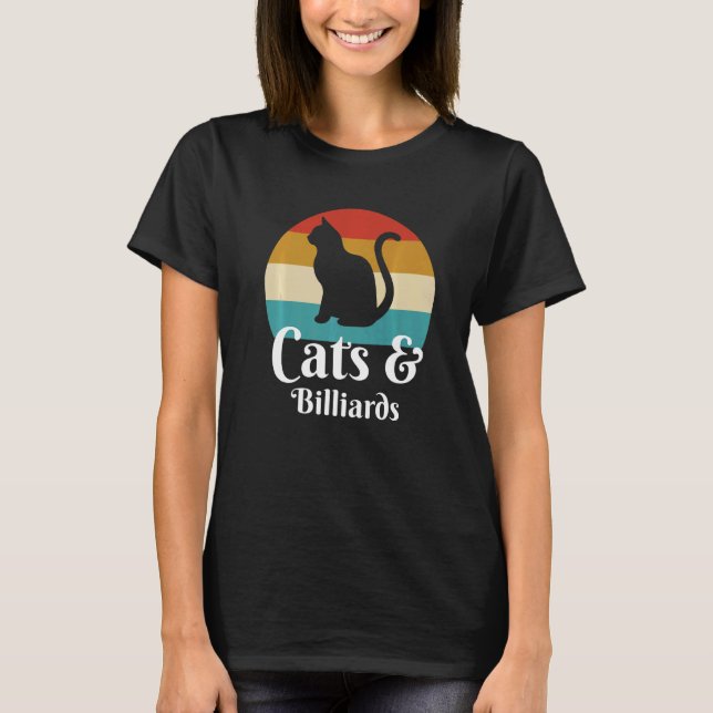 Camiseta Gatos E Bilhar (Frente)