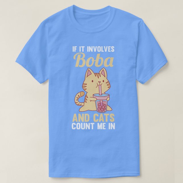 Camiseta Gatos e Bolhas de Chá 710 (Frente do Design)