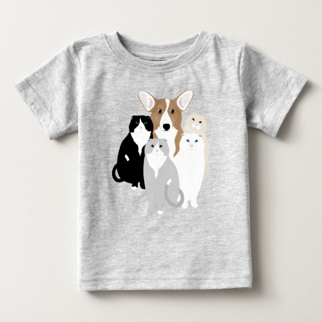 Camiseta Gatos e Cães (Frente)