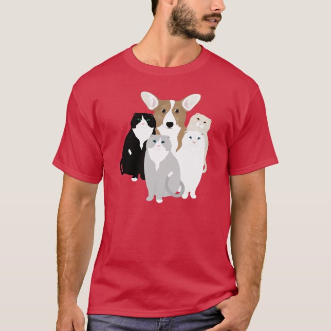 Camiseta Gatos e Cães (Frente)
