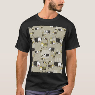 Camiseta Gatos e Cães: Textura Engraçada Sem Olhos