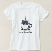 Gatos e Café Noir Xícara de Café Feline
