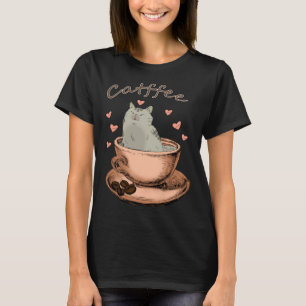 Camiseta Gatos e Café Proprietário da Manhã