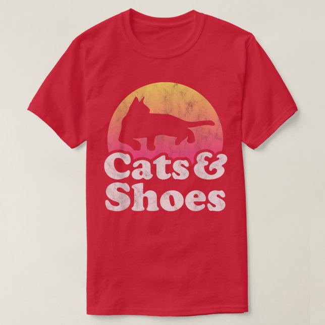 Camiseta Gatos e Calçados, Gatos e Calçados, de uso masculi (Frente do Design)